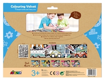 Набір для малювання Avenir Гігантська вельвет-розмальовування Транспорт і автомобіль (CH191693) - Pampik - 3