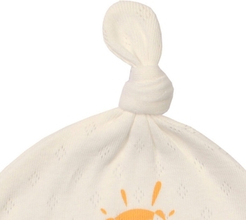 Набір Baby Veres Ananas Пісочник-Чоловічок-Шапочка, трансферна рібана, р. 56, бежевий - Pampik - 2