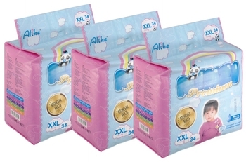 Набір підгузків-трусиків Mimzi Premium XXL (15+ кг), 102 шт. (3 уп. по 34 шт.) - Pampik