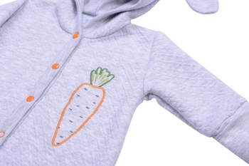 Комбінезон Baby Veres Bunny, капітон, р. 68, сірий (101-11.7.68) - Pampik - 3