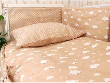 Комплект постельного белья Руно, бязь, бежевый (977У_(Бежевий) хмарка) - Pampik - 3