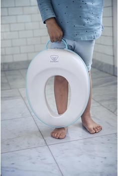 Сидіння для унітазу BabyBjorn Toilet Trainer, білий з сірим (58025) - Pampik - 4