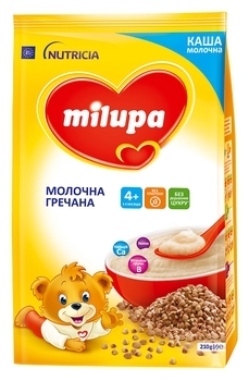 Молочна каша Milupa суха швидкорозчинна гречана, 210 г - Pampik