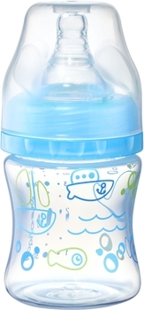 Пляшечка антиколікова Babyono з широким горлечком, 0+ міс., 120 мл, блакитний (402/03) - Pampik