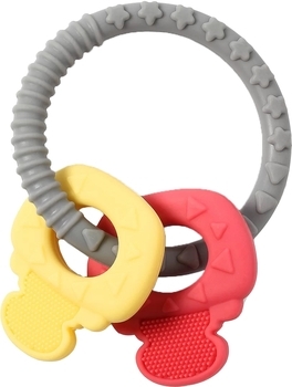 Іграшка-прорізувач для зубів BabyOno, ортодонтичний, жовтий з червоним (486) - Pampik - 2