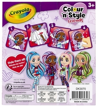 Набір для творчості Crayola Colour n Style Стильні дівчата Віолетта (918939.005) - Pampik - 8
