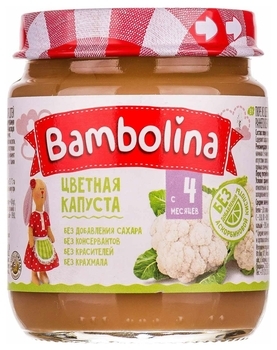 Пюре Bambolina Цвітна капуста, 100 г - Pampik