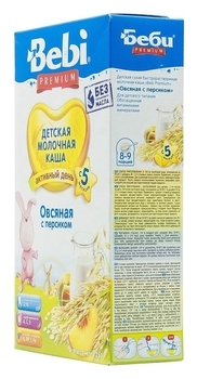 Молочна каша Bebi Premium вівсяна з персиком, 250 г - Pampik - 3