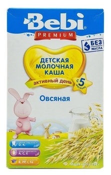 Молочна каша Bebi Premium вівсяна, 250 г - Pampik - 2