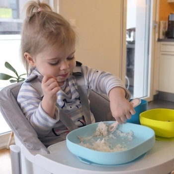 Силіконова ергономічна ложка Beaba Babycook 2, рожевий (913425) - Pampik - 10