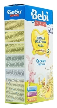 Молочна каша Bebi Premium вівсяна з персиком, 250 г - Pampik - 9