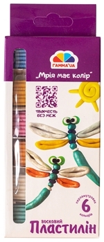 Набор воскового пластилина Гамма.ua Творчество, перламутровые, 6 цветов (400303) - Pampik