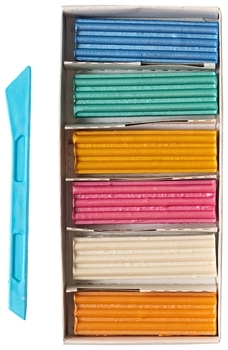 Набор воскового пластилина Гамма.ua Творчество, перламутровые, 6 цветов (400303) - Pampik - 2