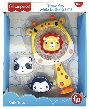 Набір для гри з водою Fisher-Price Сачок-жираф та тварини (GMBT001) - Pampik