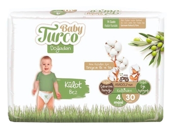 Підгузки дитячі Baby Turco 4 Maxi (8-14 кг), 30 шт. - Pampik