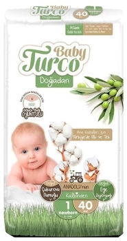 Підгузки дитячі Baby Turco 1 Newborn (2-5 кг), 40 шт. - Pampik