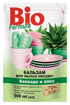 Бальзам для миття посуду Bio Formula Авокадо та алое, 500 мл - Pampik