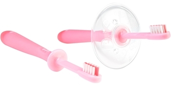 Набор зубных щеток Pigeon Training Toothbrush Set Step 4, 18-36 мес., 2 шт., розовый - Pampik - 4