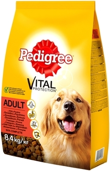 Сухий корм Pedigree для дорослих собак, Яловичина та птиця, 8,4 кг - Pampik