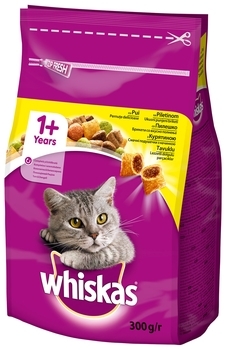 Сухий корм для дорослих котів Whiskas з куркою, 300 г - Pampik