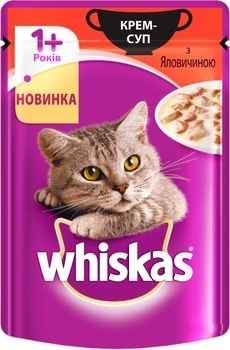 Крем-суп для котів Whiskas з яловичиною, 85 г - Pampik