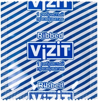 Презервативи латексні Vizit Ribbed, з кільцями, 3 шт. - Pampik - 3