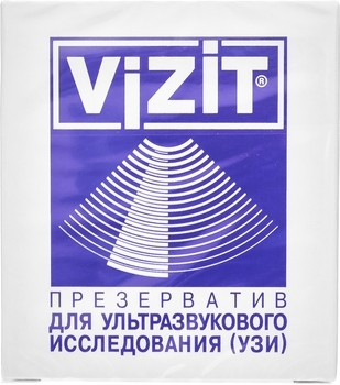 Презерватив латексный Vizit для ультразвукового исследования, 1 шт. - Pampik