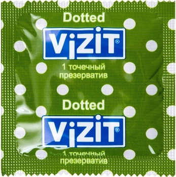 Презервативи латексні Vizit Dotted, точкові, 3 шт. - Pampik - 3