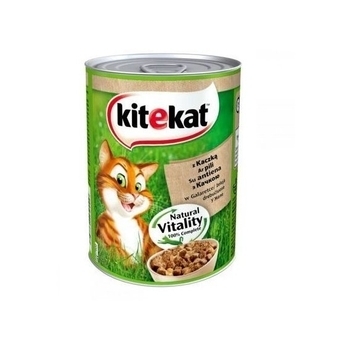 Вологий корм для дорослих кішок Kitekat Natural Vitality з качкою в желе, 400 г - Pampik