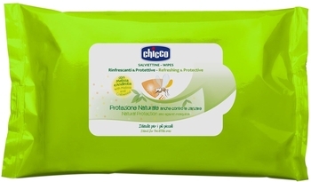 Дитячі серветки від комарів і комах Chicco Anti-Mosquito, 20 шт. (09569.00) - Pampik
