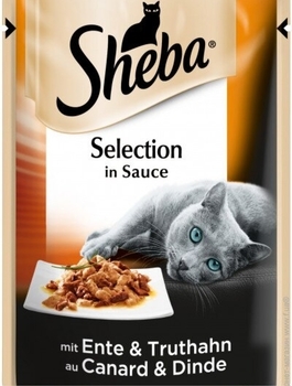 Вологий корм Sheba cig POU з качкою та індичкою в соусі 85 г - Pampik