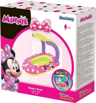 Плотик з навісом Bestway Мінні Маус, рожевий з салатовим і фіолетовим (21165) - Pampik - 4