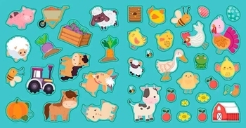 Суперові наліпки. Ферма - Pampik - 2