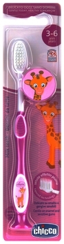 Дитяча зубна щітка для молочних зубів Chicco Зайчик, 3-6 років, рожевий - Pampik - 5