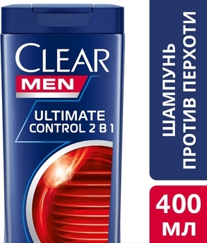 Шампунь-бальзам для мужчин Clear Ultimate Control, 400 мл - Pampik - 3