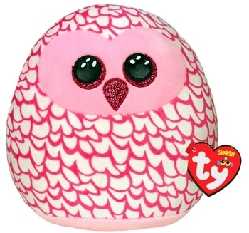 М'яка іграшка TY Squish-a-Boos Рожева сова Pinky, 20 см (39300) - Pampik