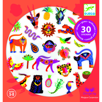 Набір наклейок Djeco Екзотика, 30 шт. (DJ09268) - Pampik