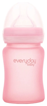 Скляна пляшка для годування Everyday Baby із силіконовим захистом, 150 мл, м'ятний (10207) - Pampik