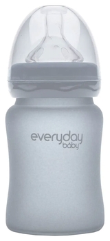 Скляна пляшка для годування Everyday Baby із силіконовим захистом, 150 мл, рожевий (10208) - Pampik