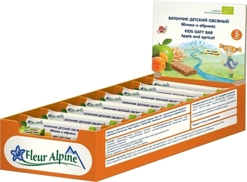 Батончик злаковий Fleur Alpine Органік Вівсяний з яблуком і абрикосом, 23 г - Pampik - 9