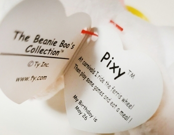 Мягкая игрушка-брелок TY Beanie Boo's Белый единорог Pixy, 12 см (35040) - Pampik - 3