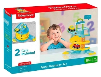 Ігровий набір Fisher-Price Спіральний Автотрек з машинками (1826) - Pampik