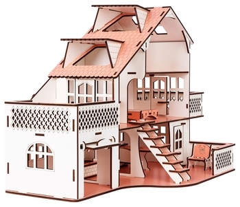 Ляльковий будинок GoodPlay, з гаражем, рожевий (B010) - Pampik - 5