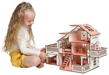 Ляльковий будинок GoodPlay, з гаражем, рожевий (B010) - Pampik - 6