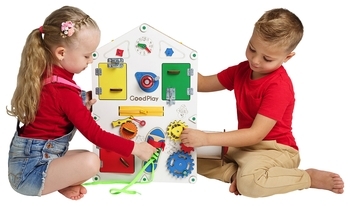 Розвиваюча дошка-будиночок GoodPlay, 56х38х6 см (D008) - Pampik - 6