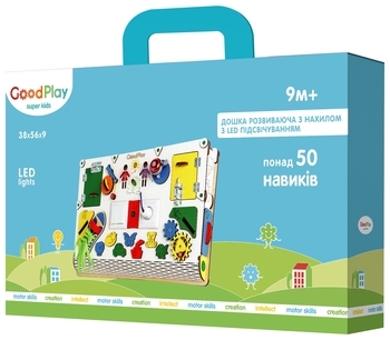 Розвиваюча дошка з нахилом GoodPlay, з підсвічуванням, 56х38х9 см (D005) - Pampik