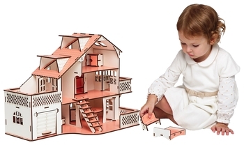 Ляльковий будинок GoodPlay, з гаражем, рожевий (B010) - Pampik - 7