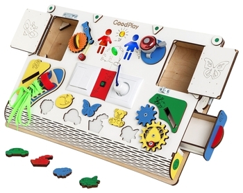 Розвиваюча дошка з нахилом GoodPlay, з підсвічуванням, 56х38х9 см (D005) - Pampik - 3