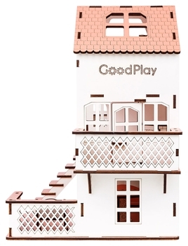 Ляльковий будинок GoodPlay, з гаражем і підсвічуванням, рожевий (B011) - Pampik - 7
