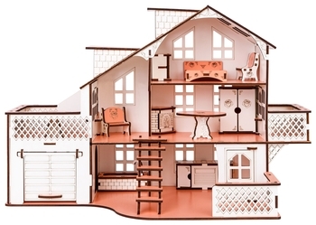 Ляльковий будинок GoodPlay, з гаражем, рожевий (B010) - Pampik - 4